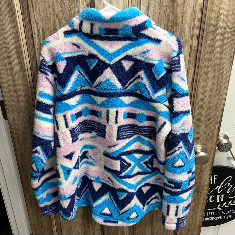 Columbia Women's West Bend Full Zip Fleece Jacket In Aura Print size XL - Picture 12 of 12